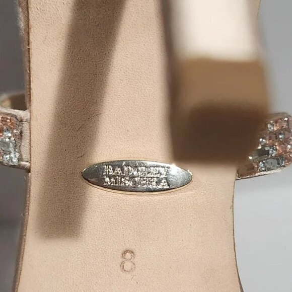 New BADGLEY MISCHKA Zendaya Satin Stiletto Sandals | 8.0 - Picture 8 of 9